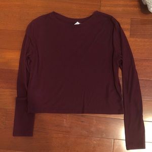 H&M maroon cropped top